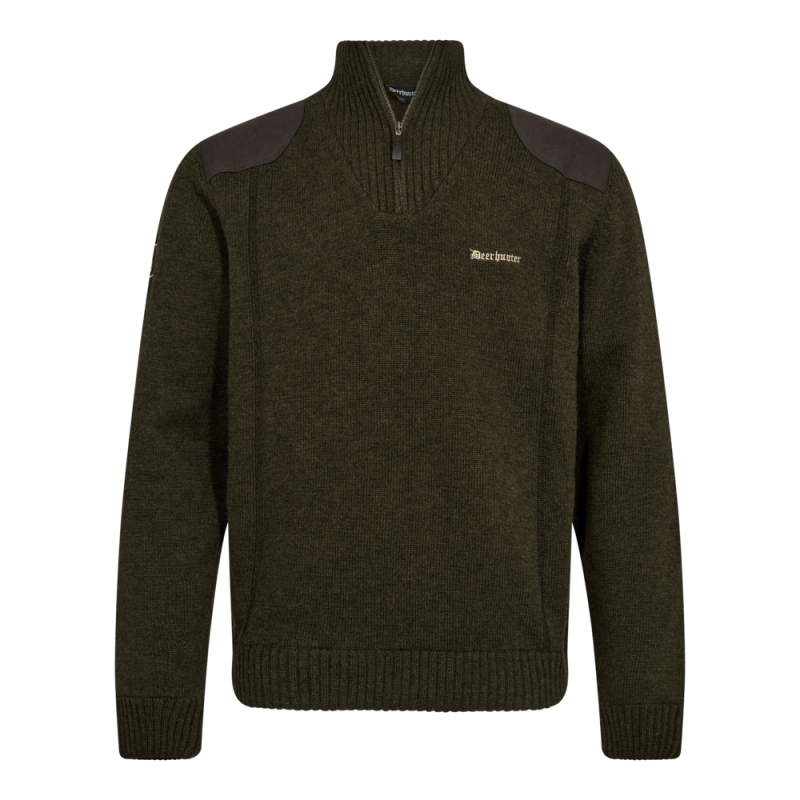 Finley ½-Zip Knit – sweter myśliwski lambswool