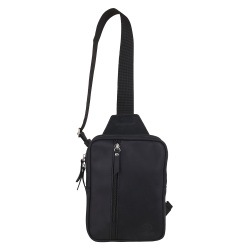 Torba Crossbody PANDA czarna 2WOLFS – skórzana torba na ramię