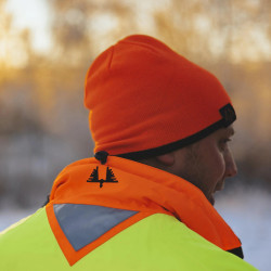 Dwustronna czapka dzianinowa Orange Neon – Protect
