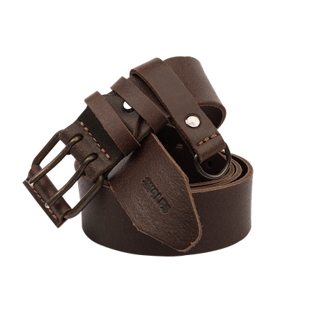 Pasek do spodni COMFORT – skórzany pasek brązowy 3,8 cm