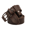 Pasek do spodni COMFORT – skórzany pasek brązowy 3,8 cm